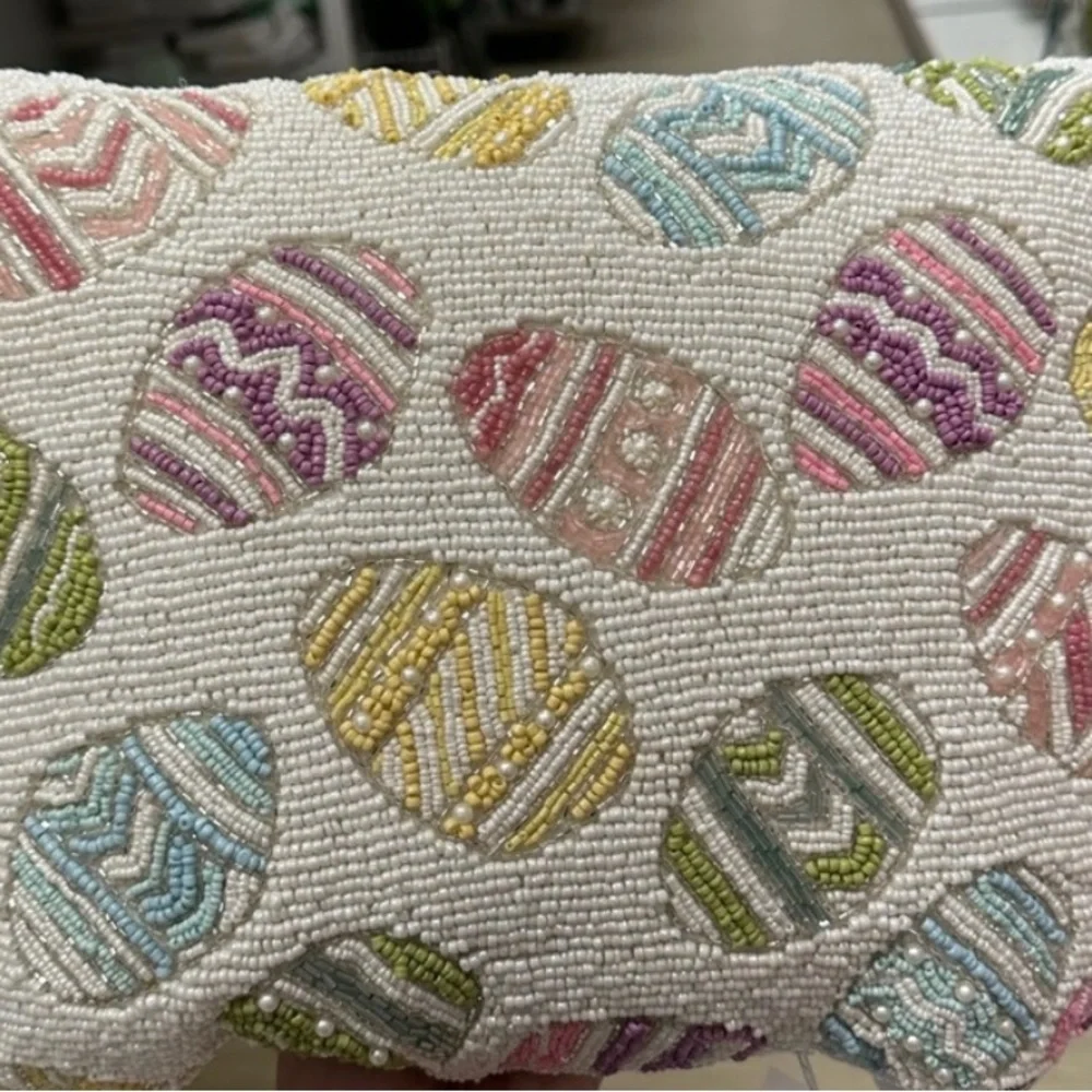 NWT set of 2- beaded Easter/Spring pillows.